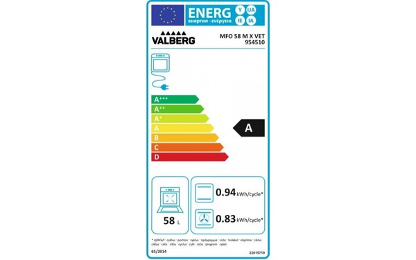 VALBERG MFO 58 M X VET - &Eacute;tiquette &eacute;nergie