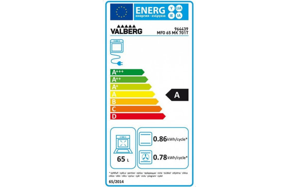 VALBERG MFO 65 M K 701T - &Eacute;tiquette &eacute;nergie