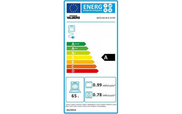 VALBERG MFO 65 M X373P - &Eacute;tiquette &eacute;nergie