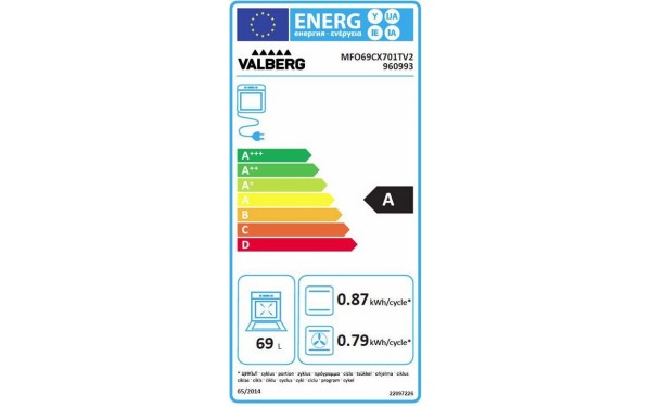 VALBERG MFO 69 C X 701T - &Eacute;tiquette &eacute;nergie