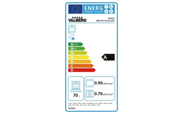 VALBERG MFO 70 P K CD 343C - &Eacute;tiquette &eacute;nergie