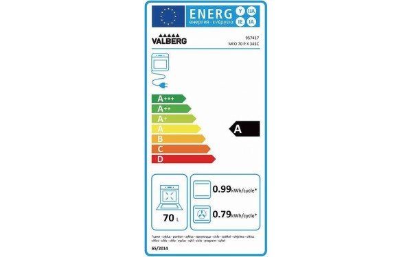 VALBERG MFO 70 P X343C - &Eacute;tiquette &eacute;nergie