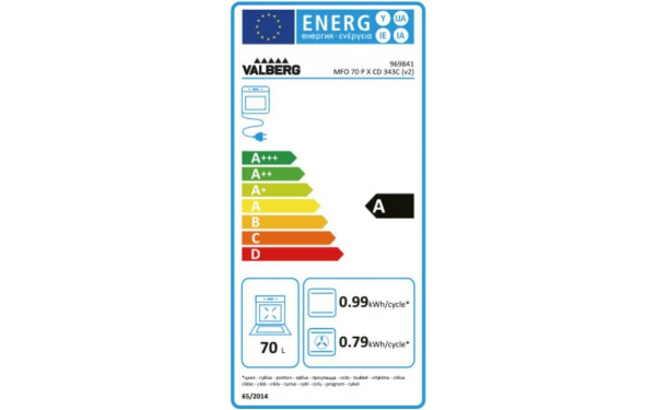 VALBERG MFO 70 P X CD 343C V2 - &Eacute;tiquette &eacute;nergie