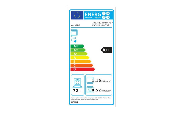 VALBERG MFO 72 P K CDTR 343C V2 - &Eacute;tiquette &eacute;nergie