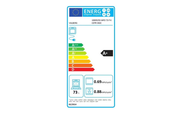 VALBERG MFO 73 P K CDTR 302C - &Eacute;tiquette &eacute;nergie