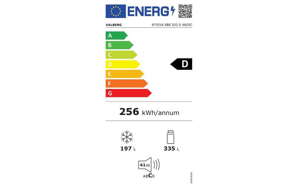 VALBERG SBS 532 D X625C - &Eacute;tiquette &eacute;nergie v2