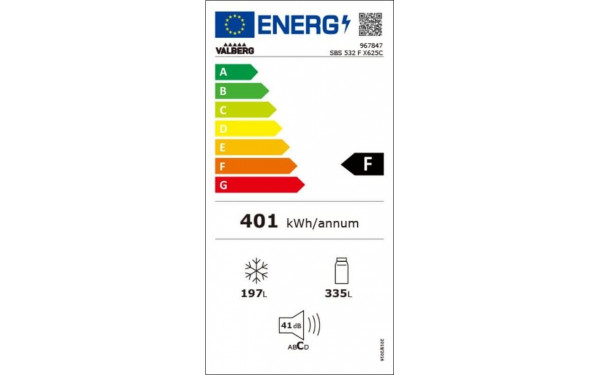 VALBERG SBS 532 F X625C - &Eacute;tiquette &eacute;nergie v2