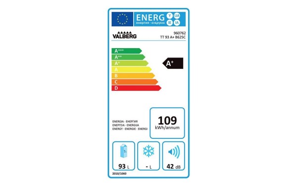 VALBERG TT 93 A+ B625C - &Eacute;tiquette &eacute;nergie