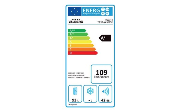 VALBERG TT 93 A+ S625C - &Eacute;tiquette &eacute;nergie