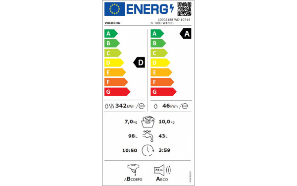 VALBERG WD 10714 A-10/D W180C - &Eacute;tiquette &eacute;nergie v2