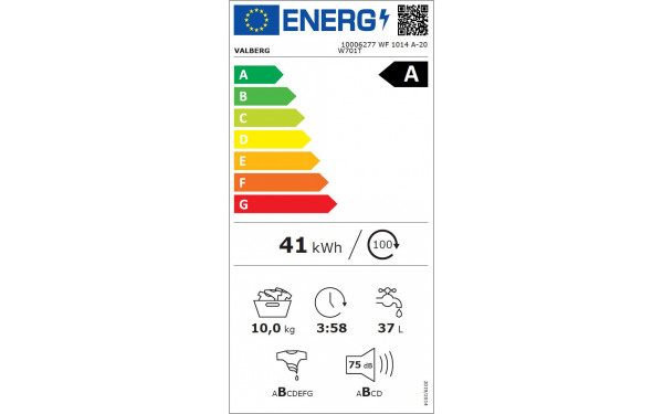 VALBERG WF 1014 A-20 W701T - &Eacute;tiquette &eacute;nergie v2