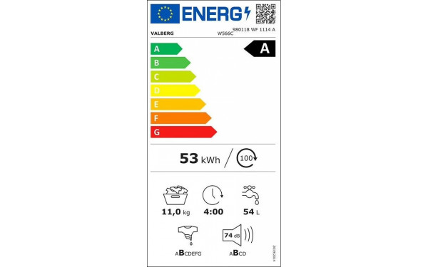 VALBERG WF 1114 A W566C - &Eacute;tiquette &eacute;nergie v2