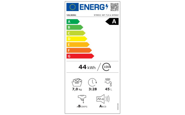 VALBERG WF 714 A W566C - &Eacute;tiquette &eacute;nergie v2
