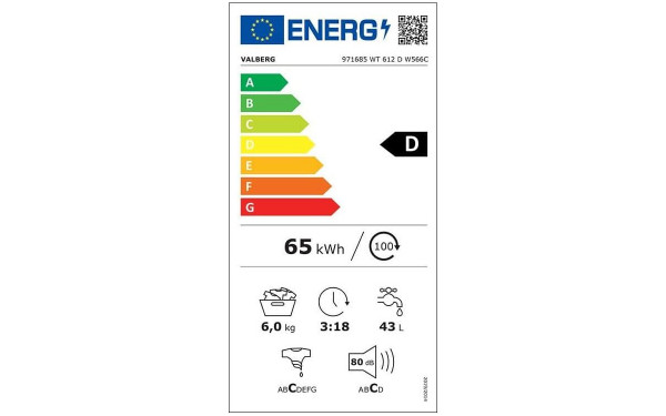 VALBERG WT 612 D W566C - &Eacute;tiquette &eacute;nergie v2
