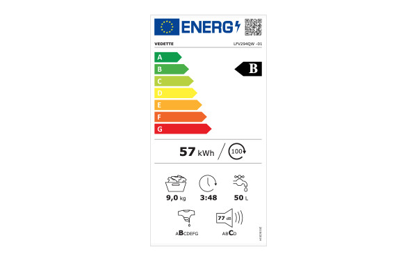VEDETTE LFV294QW - &Eacute;tiquette &eacute;nergie v2