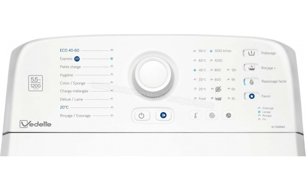 VEDETTE VLT1255W2 - Panneau de commandes