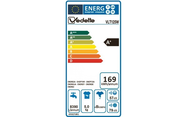 VEDETTE VLT125W - &Eacute;tiquette &eacute;nergie
