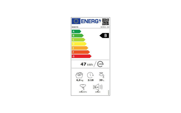 VEDETTE VLT611 - &Eacute;tiquette &eacute;nergie v2