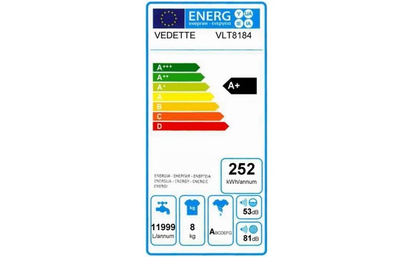 VEDETTE VLT8184 - &Eacute;tiquette &eacute;nergie