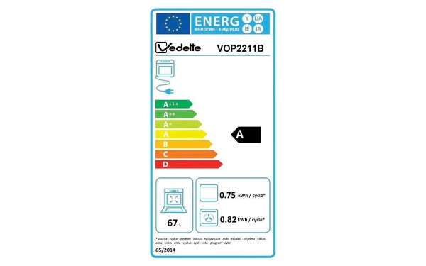 VEDETTE VOP2211B - &Eacute;tiquette &eacute;nergie