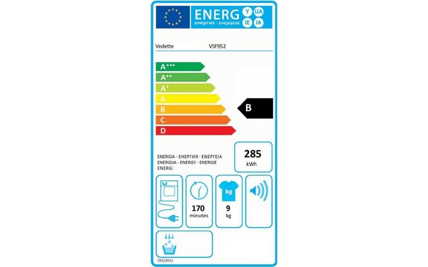 VEDETTE VSF952 - &Eacute;tiquette &eacute;nergie