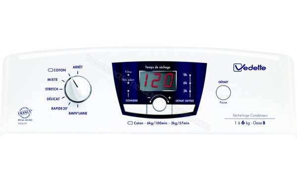 VEDETTE VST561XT - Panneau de commandes (cr&eacute;dit : Boulanger)