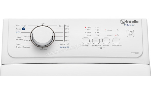 VEDETTE VT17026Q - Panneau de commandes