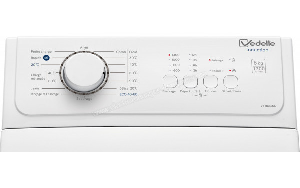 VEDETTE VT18036Q - Panneau de commandes
