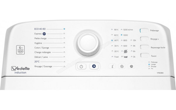 VEDETTE VT602BQ - Panneau de commandes