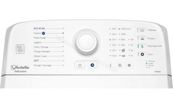 VEDETTE VT6522Q - Panneau de commandes