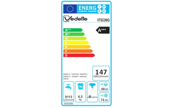 VEDETTE VT653MQ - &Eacute;tiquette &eacute;nergie