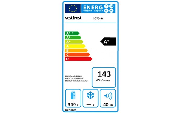 VESTFROST SDV 349 V - &Eacute;tiquette &eacute;nergie