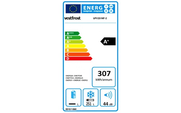 VESTFROST UFV251NF-2 - &Eacute;tiquette &eacute;nergie