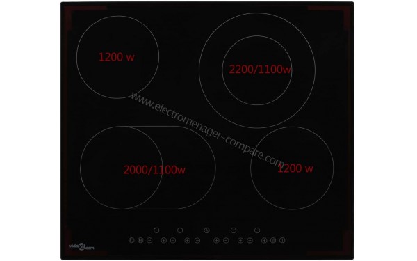 VIDAXL VIT4F6600 - Vue du dessus avec puissances