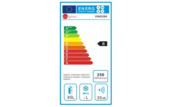 VINOSPHERE VINO 28K - &Eacute;tiquette &eacute;nergie