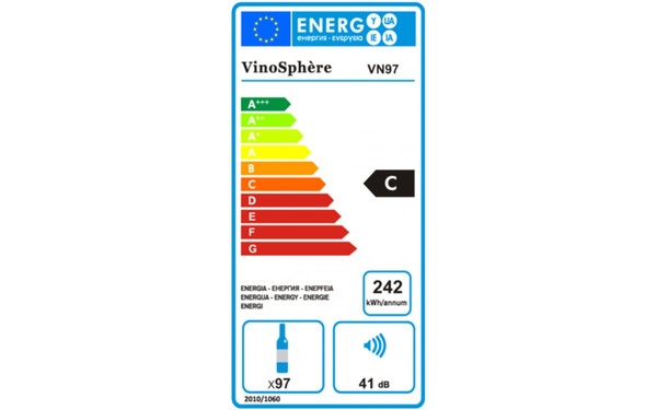 VINOSPHERE VN97 - &Eacute;tiquette &eacute;nergie