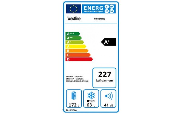 WESTLINE CW235WH - &Eacute;tiquette &eacute;nergie