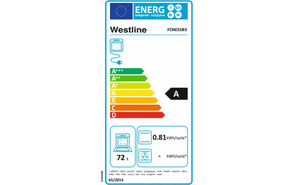 WESTLINE FCNE55B3 - &Eacute;tiquette &eacute;nergie