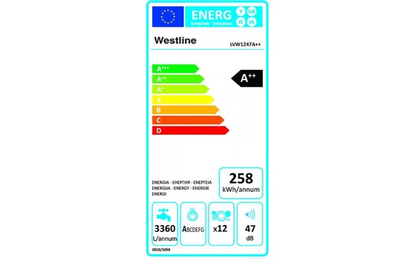 WESTLINE LVW 1247 A++ - &Eacute;tiquette &eacute;nergie