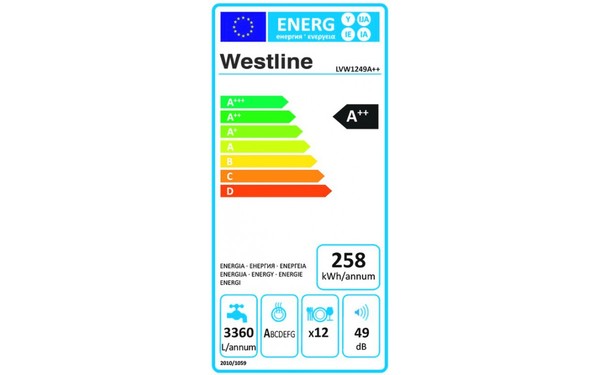 WESTLINE LVW 1249 A++ - &Eacute;tiquette &eacute;nergie