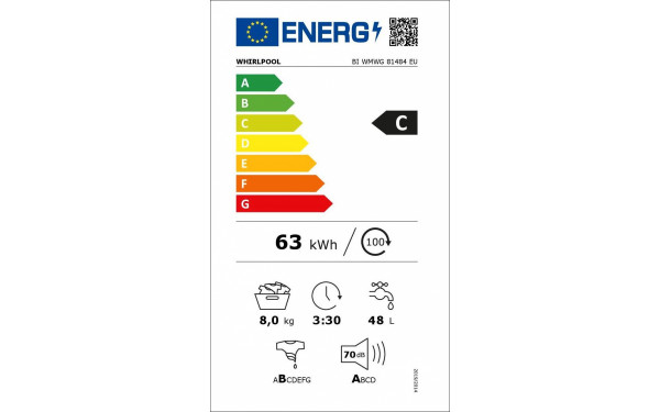 WHIRLPOOL BIWMWG81484EU - &Eacute;tiquette &eacute;nergie v2