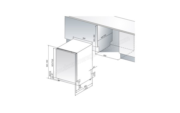 WHIRLPOOL ADG2030FD - Schema d'encastrement
