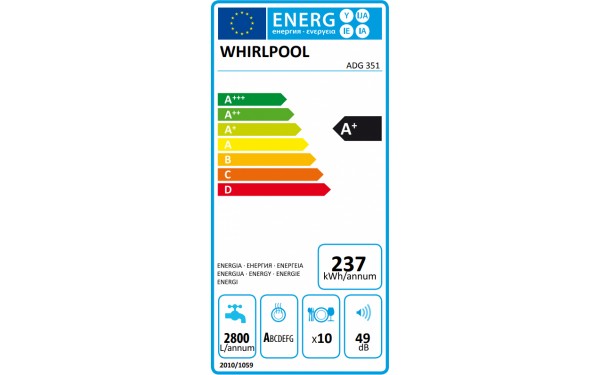 WHIRLPOOL ADG351 - &Eacute;tiquette &eacute;nergie