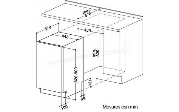 WHIRLPOOL ADG402 - Sch&eacute;ma d'encastrement