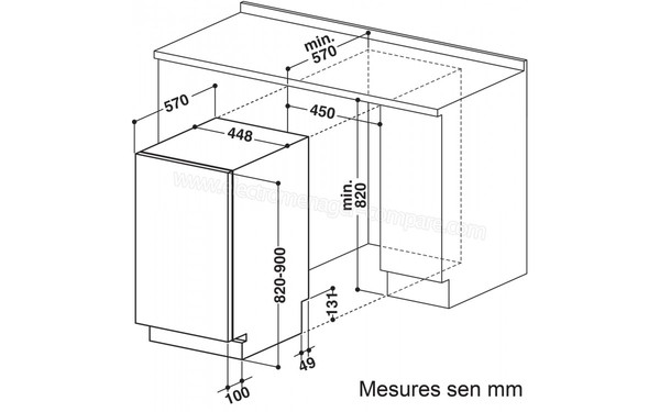 WHIRLPOOL ADG462 - Schema d'encastrement