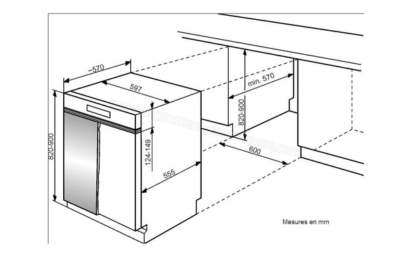 WHIRLPOOL ADG5820IX - Schema d'encastrement