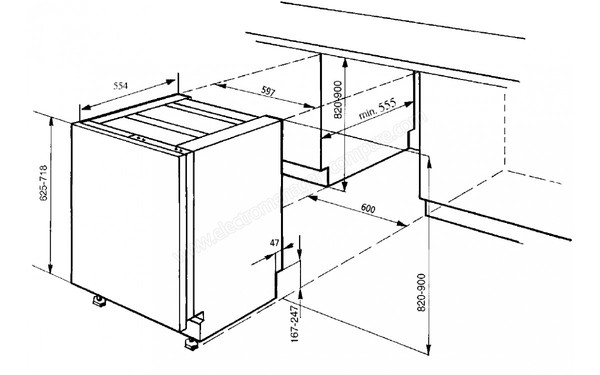 WHIRLPOOL ADG6240FD - Schema d'encastrement
