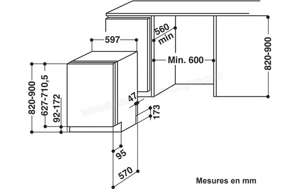 WHIRLPOOL ADG8243FD - Schema d'encastrement