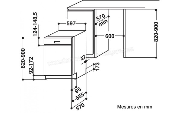 WHIRLPOOL ADG8442NB - Schema d'encastrement