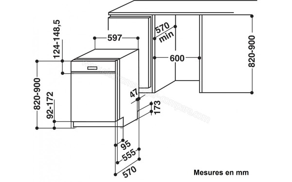 WHIRLPOOL ADG8473LRIXA+ - Schema d'encastrement